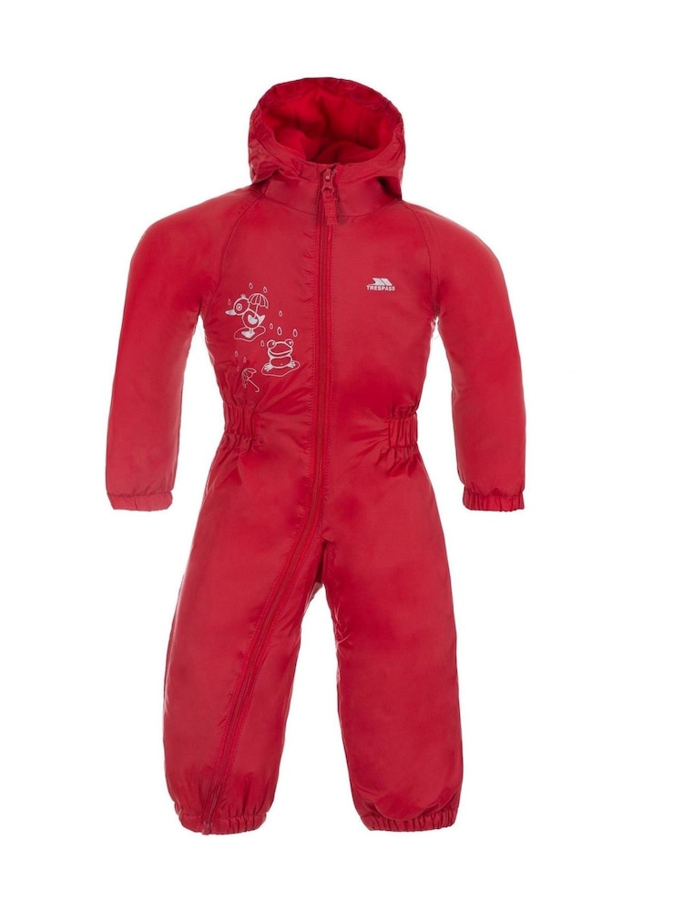 Trespass Babies Red Dripdrop Rain Suit - Image 1 of 5 Trespass Babies Red Dripdrop Rain Suit - Image 1 of 5