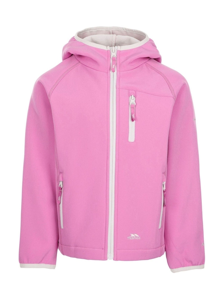 Trespass Kids Pink Kian Softshell Jacket - Image 1 of 2