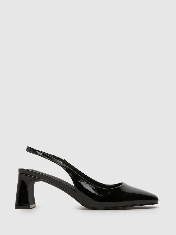Schuh Wide Fit Shae Slightback Court Shoes - Image 1 of 4