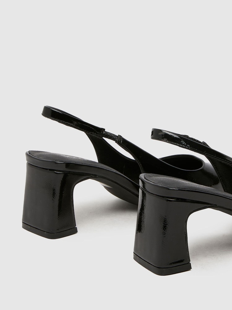 Schuh Wide Fit Shae Slightback Court Shoes - Image 4 of 4