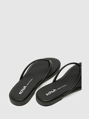 Schuh Tulia Toe Post Black Sandals - Image 4 of 4