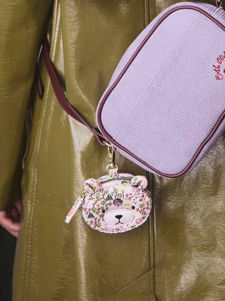 Cath Kidston Pink Tiny Town Kids Clip On Bear Coin Purse - Image 6 of 6