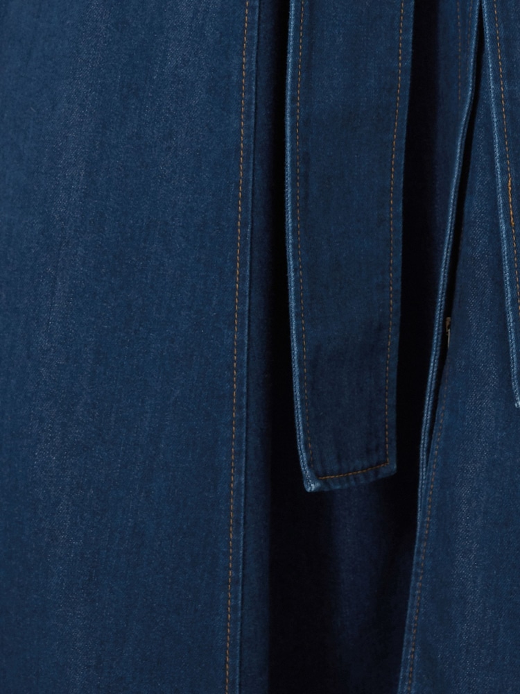 Jigsaw Blue Fluid Denim Belted Shirt Dress - Image 7 of 7