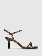 Schuh Susie Toe Loop Heeled Black Sandals - Image 1 of 4