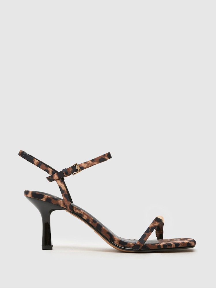 Schuh Susie Toe Loop Heeled Black Sandals - Image 1 of 4