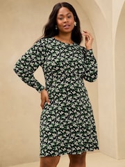 Vert - Robe mini-robe Lipsy imprimée en jersey - Image 1 of 4