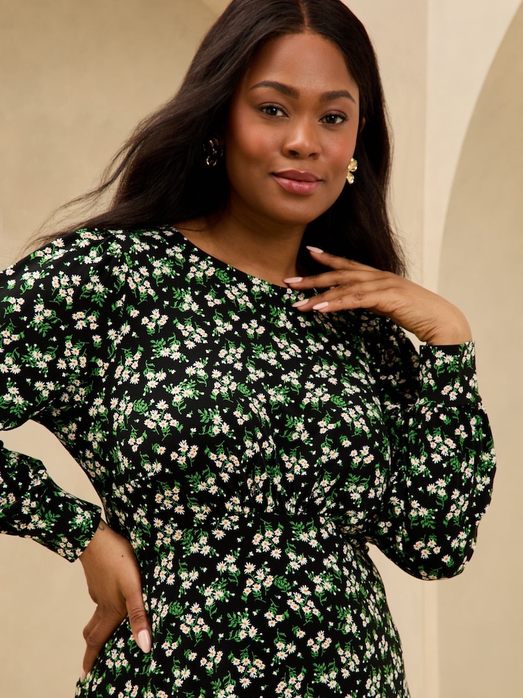 Vert - Robe mini-robe Lipsy imprimée en jersey - Image 3 of 4