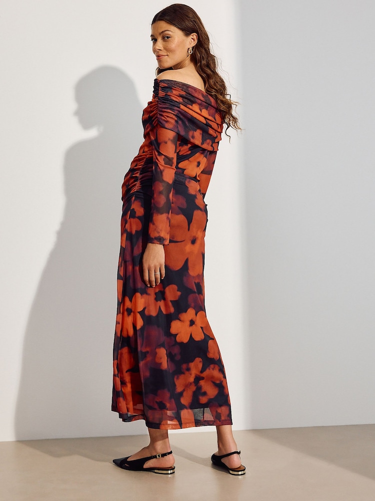 burgundy floral maternity dress Floral Maternity Dress in Wine Color