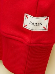 Joules Kids' Sundaze Red Slogan Crew Neck Sweatshirt - Image 7 of 7
