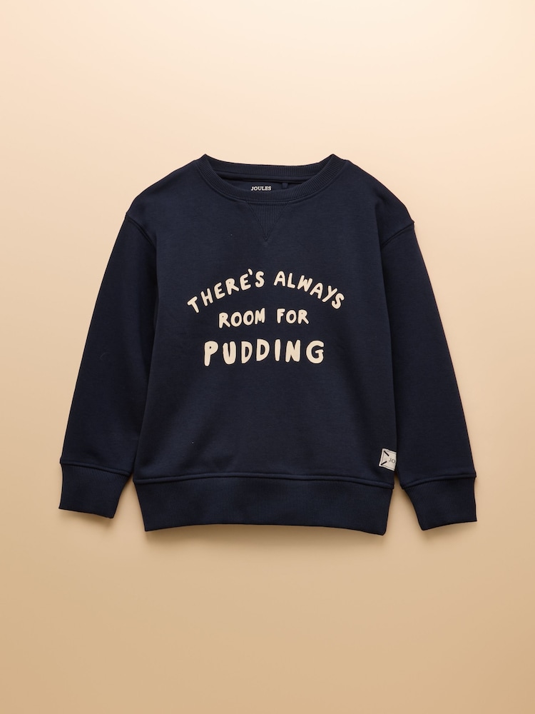 Joules Kids' Sundaze Navy Blue Crew Neck Sweatshirt - Image 1 of 5