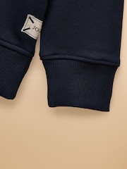 Joules Kids' Sundaze Navy Blue Crew Neck Sweatshirt - Image 4 of 5