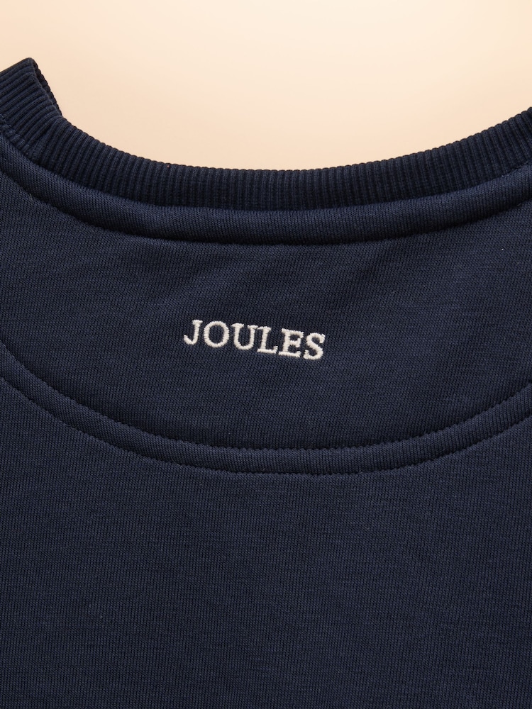 Joules Kids' Sundaze Navy Blue Crew Neck Sweatshirt - Image 5 of 5