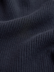 Navy Maternity Twist Front Knit Dress - Image 8 of 9