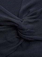 Navy Maternity Twist Front Knit Dress - Image 9 of 9