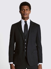 MOSS Black Slim Fit Charcoal Stretch Jacket - Image 1 of 7