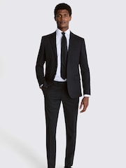 MOSS Black Slim Fit Charcoal Stretch Jacket - Image 4 of 7