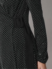 Star by Julien MacDonald Silver Diamante Wrap Tie Dress - Image 5 of 6