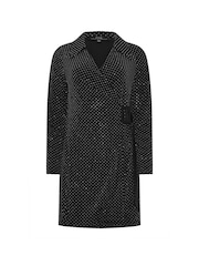 Star by Julien MacDonald Silver Diamante Wrap Tie Dress - Image 6 of 6