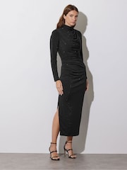Star by Julien MacDonald Black Diamante Asymetric Dress - Image 1 of 6