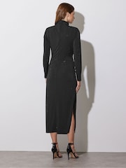 Star by Julien MacDonald Black Diamante Asymetric Dress - Image 2 of 6