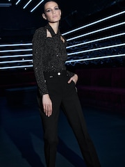 Star by Julien MacDonald Diamante Cut-Out Wrap Top - Imagen 1 de 6