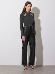 Star by Julien MacDonald Diamante Cut-Out Wrap Top - Imagen 4 de 6