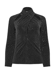 Star by Julien MacDonald Diamante Cut-Out Wrap Top - Imagen 6 de 6