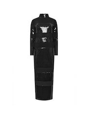 Star by Julien MacDonald Black Sequin Stripe Maxi Dress - Image 6 of 6