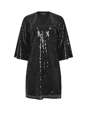 Star by Julien MacDonald Black Sequin Chevron Dress - Image 6 of 6