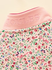 Joules Girls' Burnham Pink Floral Funnel Neck Sweatshirt - Image 5 of 5