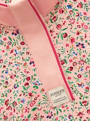 Joules Girls' Burnham Pink Floral Funnel Neck Sweatshirt - Image 6 of 7
