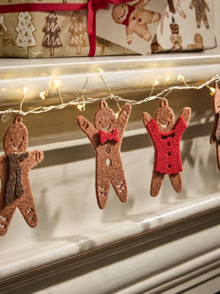 Brown Gingerbread Christmas Fairy Lights - Image 2 of 5