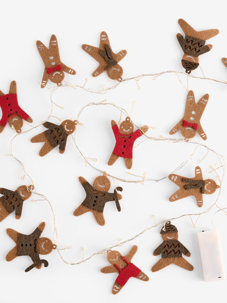 Brown Gingerbread Christmas Fairy Lights - Image 5 of 5