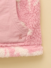Joules Tilly Pink Unicorn Fleece Gilet - Image 3 of 4