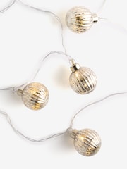 Silver Ribbed Glass Fairy Lights - Image 4 of 4