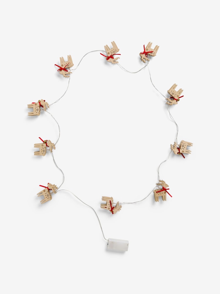 Brown Wooden Christmas Reindeer Fairy Lights - Image 3 of 3
