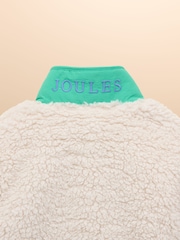 Joules Girls' Tilly Blue Colourblock Quarter Zip Fleece - Image 3 of 4