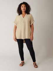 Evans Yoke Button Thru Grown On Sleeve Blouse - Image 2 of 5