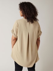 Evans Yoke Button Thru Grown On Sleeve Blouse - Image 3 of 5