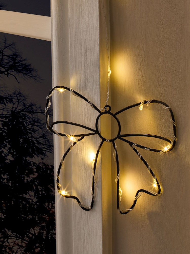 Black Bow Christmas Curtain Lights - Image 4 of 4