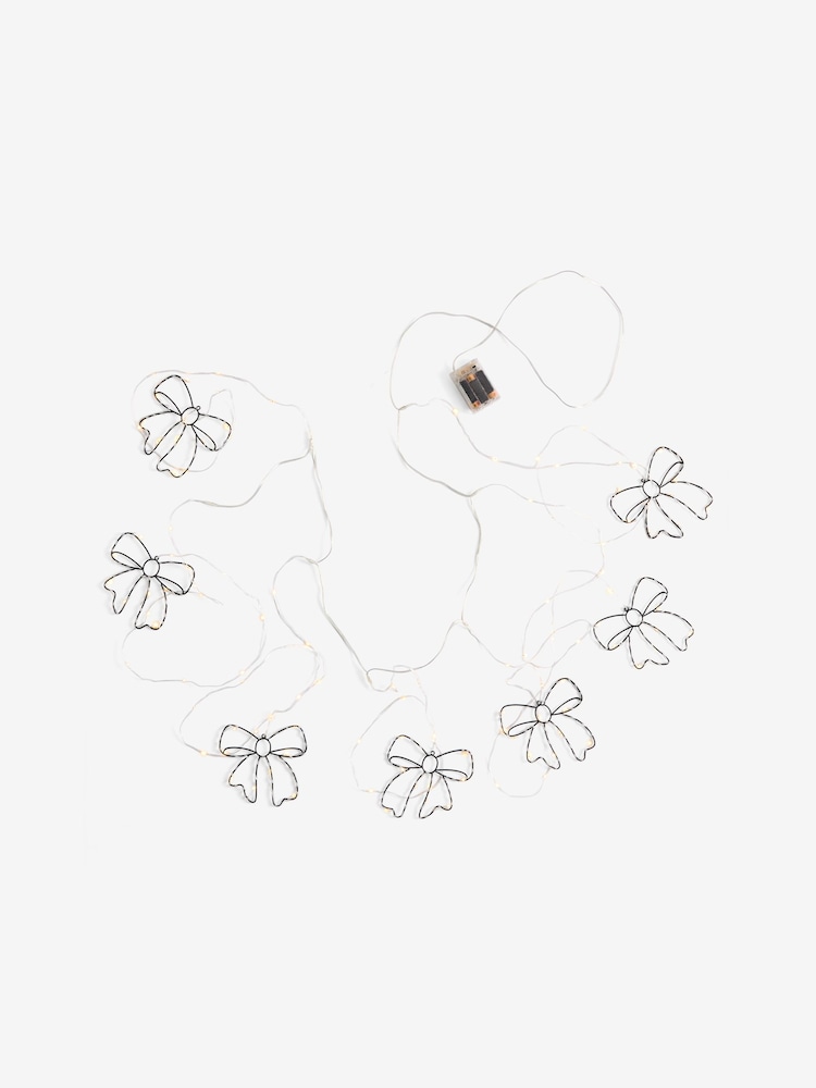 Black Bow Christmas Curtain Lights - Image 5 of 5 Black Bow Christmas Curtain Lights - Image 5 of 5