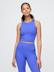 Gap Blue Cropped Sports Bra Tank Top - Image 1 of 7