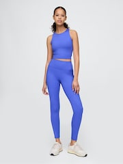 Gap Blue Cropped Sports Bra Tank Top - Image 3 of 7