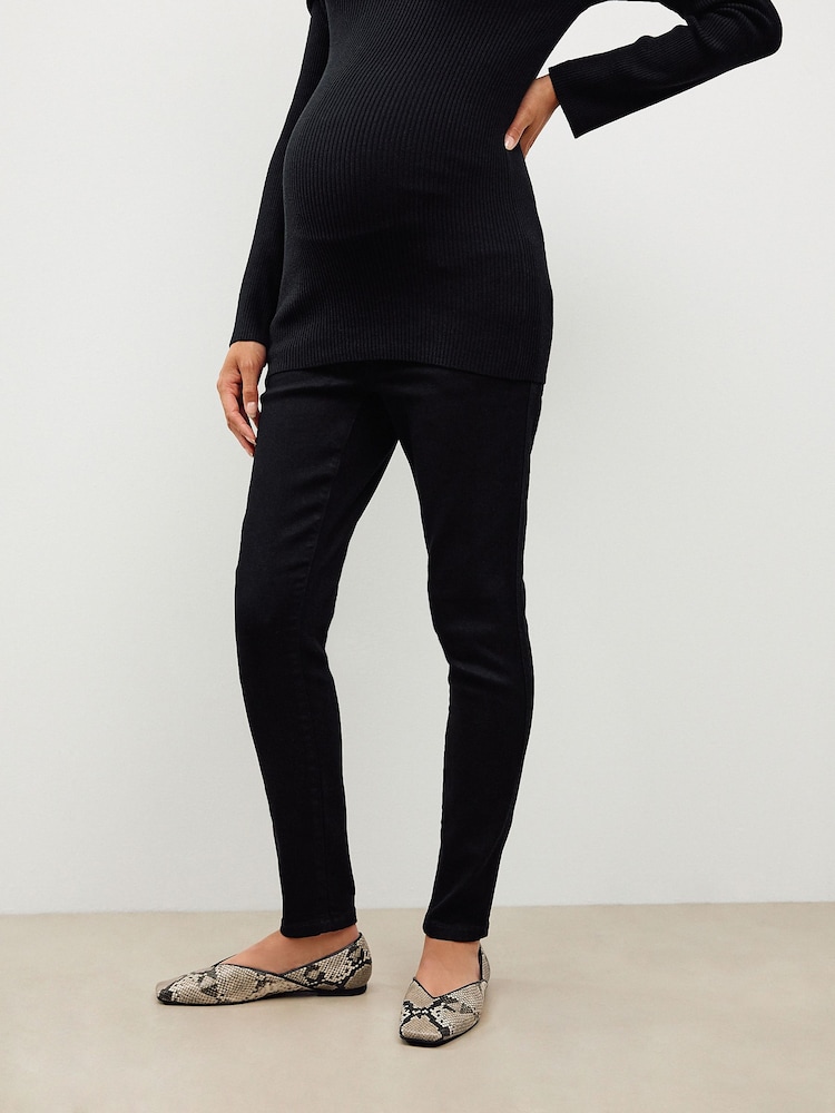 Black Maternity Skinny Jeans - Image 1 of 10 Black Maternity Skinny Jeans - Image 1 of 10