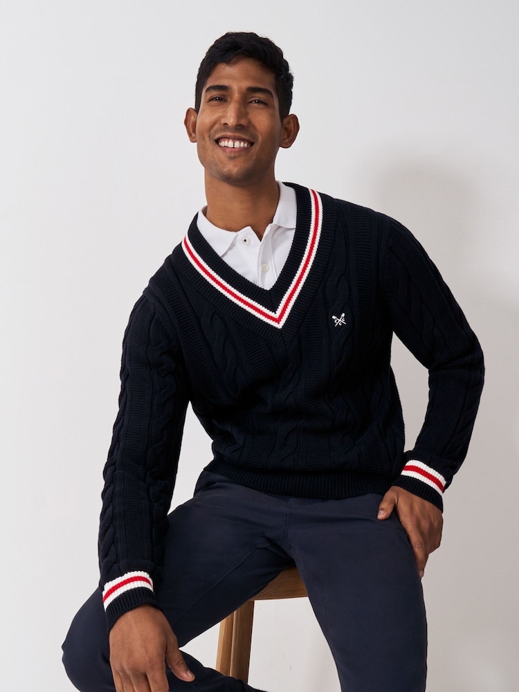 Crew Clothing Blue Cricket Jumper - Image 1 of 5