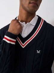 Crew Clothing Blue Cricket Jumper - Image 4 of 5