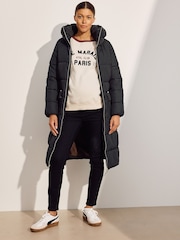 Black Maternity Shower Resistant Coat - Image 3 of 5