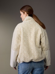 Cream Maternity Before and After Borg Jacket - Image 5 of 10