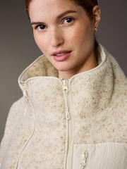 Cream Maternity Before and After Borg Jacket - Image 6 of 10