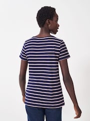 Crew Clothing Company Blue/Pink Breton Striped 100% Cotton T-Shirt - Image 2 of 5